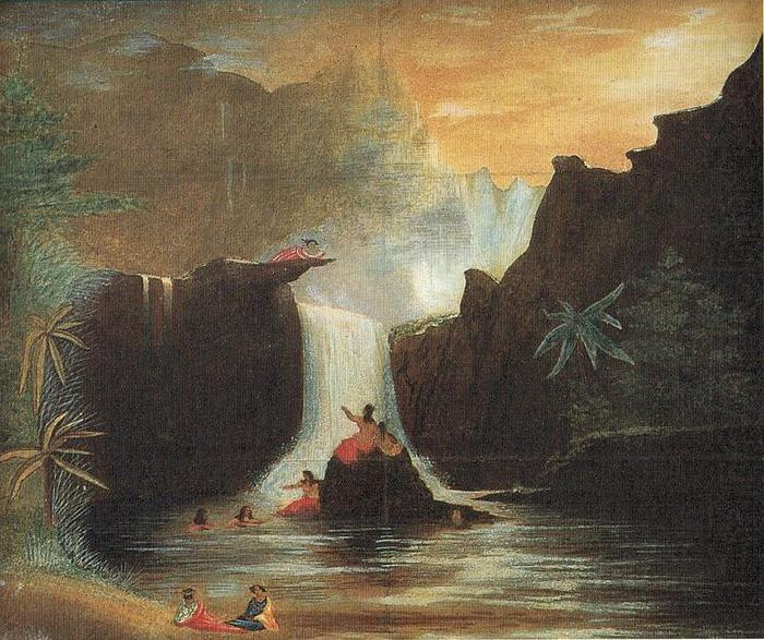 Theodore Heuck Nuuanu Falls, Honolulu oil painting picture